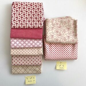 5 yds Moda Quilt Fabric Bundle Christmas French General Minick Simpson Pat Sloan